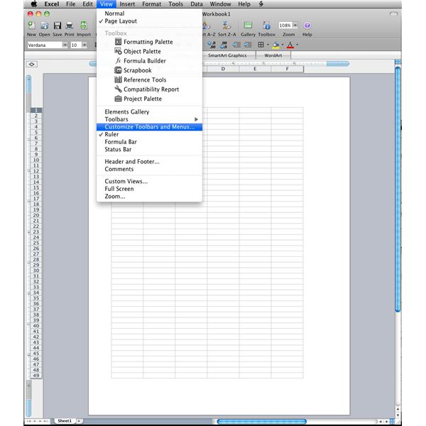 zoom on excel for mac
